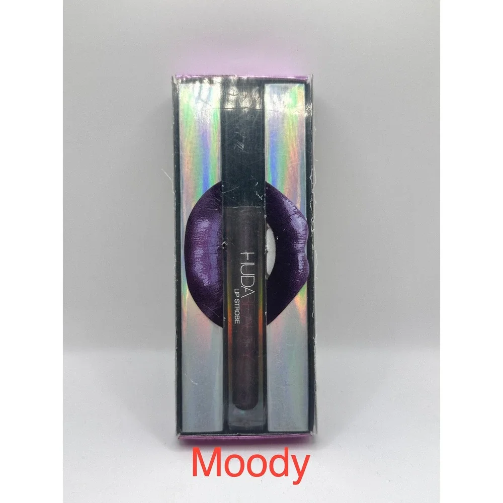 HUDA BEAUTY Lip Strobe Metallic Lip Gloss Moody NEW